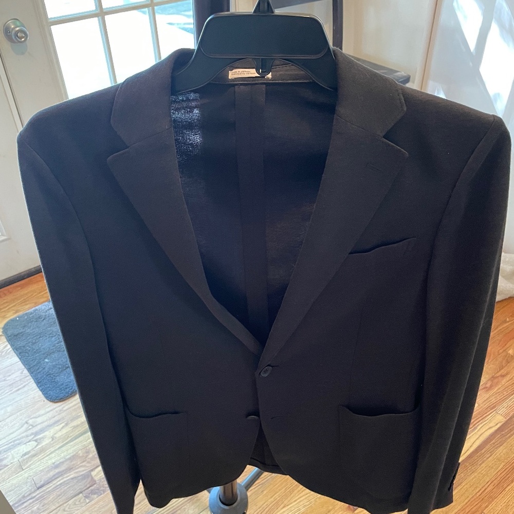 Nordstrom Rack Two Button Notch Lapel Stretch Cotton Blazer